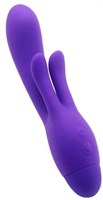 Фиолетовый вибратор INDULGENCE Frolic Bunny - 18,5 см. - фото 180242