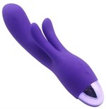 Фиолетовый вибратор INDULGENCE Rechargeable Frolic Bunny - 18,7 см. - фото 160958