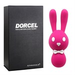Розовый вибростимулятор-зайчик Dorcel - 16 см. - фото 1404676