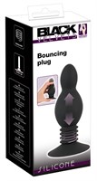 Черная анальная пробка с пружинным механизмом Bouncing Plug - 11,8 см. - фото 195725