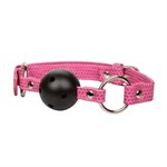 Кляп-шарик на розовых ремешках Tickle Me Pink Ball Gag - фото 163503