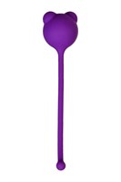 Фиолетовый силиконовый вагинальный шарик A-Toys с ушками - фото 95449