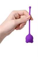 Фиолетовый силиконовый вагинальный шарик A-Toys с ушками - фото 95450