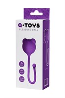 Фиолетовый силиконовый вагинальный шарик A-Toys с ушками - фото 95451