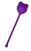 Фиолетовый силиконовый вагинальный шарик A-Toys с ушками - фото 181218
