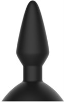 Чёрная вибровтулка Equinox с присоской - фото 181241