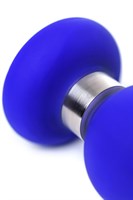 Синяя силиконовая анальная втулка с ограничителем - 11,5 см. - фото 1405018