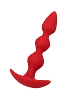 Красная силиконовая анальная втулка Trio - 16 см. - фото 1405027
