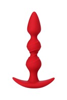Красная силиконовая анальная втулка Trio - 16 см. - фото 1405028