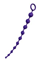 Фиолетовая силиконовая анальная цепочка Grape - 35 см. - фото 188313