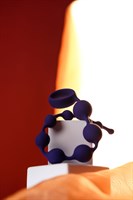 Фиолетовая силиконовая анальная цепочка Grape - 35 см. - фото 1405119