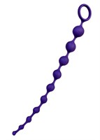 Фиолетовая силиконовая анальная цепочка Grape - 35 см. - фото 1405114
