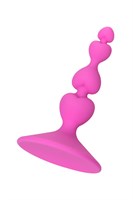 Розовая силиконовая анальная пробка Loverty - 8 см. - фото 188319
