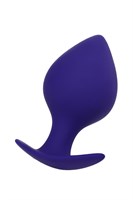 Фиолетовая силиконовая анальная пробка Glob - 10 см. - фото 1405130