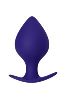 Фиолетовая силиконовая анальная пробка Glob - 10 см. - фото 1405131