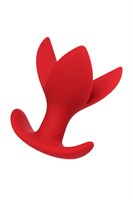 Красная силиконовая расширяющая анальная пробка Flower - 9 см. - фото 1364602