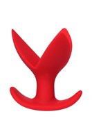 Красная силиконовая расширяющая анальная пробка Flower - 9 см. - фото 1364603