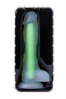 Прозрачно-зеленый фаллоимитатор, светящийся в темноте, Clark Glow - 22 см. - фото 1364622