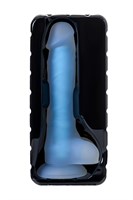 Прозрачно-синий фаллоимитатор, светящийся в темноте, Bruce Glow - 22 см. - фото 1405164