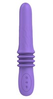 Фиолетовый вибратор Susie с возвратно-поступательными движениями - 25,2 см. - фото 67934