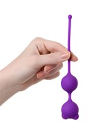 Фиолетовые вагинальные шарики A-Toys с ушками - фото 95968