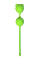 Зеленые вагинальные шарики A-Toys с ушками - фото 1364660