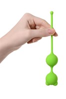 Зеленые вагинальные шарики A-Toys с ушками - фото 1364661