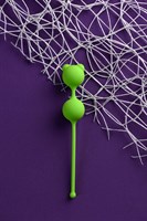 Зеленые вагинальные шарики A-Toys с ушками - фото 95977