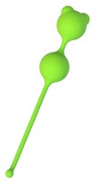 Зеленые вагинальные шарики A-Toys с ушками - фото 96713