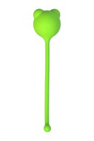 Зеленый силиконовый вагинальный шарик A-Toys с ушками - фото 1364666