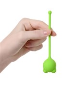 Зеленый силиконовый вагинальный шарик A-Toys с ушками - фото 95980