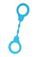 Голубые силиконовые наручники A-Toys без ключа - фото 1364672
