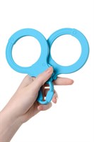 Голубые силиконовые наручники A-Toys без ключа - фото 1364673