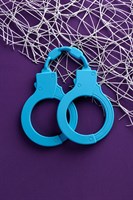 Голубые силиконовые наручники A-Toys без ключа - фото 67960