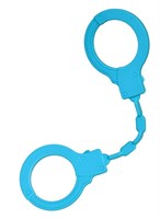 Голубые силиконовые наручники A-Toys без ключа - фото 67954
