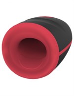 Черно-красный вибромастурбатор с нагревом Small Mood - фото 167560