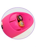 Розовый вибратор с 2 ушками Flower Core - 18,1 см. - фото 167569