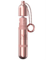 Розовый мини-вибратор на цепочке Glittering Bullet - 9 см. - фото 166491