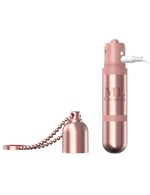 Розовый мини-вибратор на цепочке Glittering Bullet - 9 см. - фото 166492