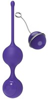 Фиолетовые виброшарики с пультом управления K-Balls - фото 166514