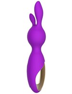 Фиолетовый мини-вибратор Emily с ушками - 16 см. - фото 167896