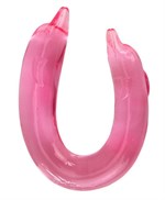 Розовый двойной фаллоимитатор Dolphin - 30,5 см. - фото 96925