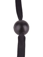 Черный кляп-шар на ремешках с пряжками - фото 1330891