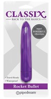 Фиолетовая гладкая вибропуля Rocket Bullet - 8,9 см. - фото 165547