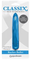 Голубая гладкая вибропуля Rocket Bullet - 8,9 см. - фото 165550