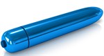 Голубая гладкая вибропуля Rocket Bullet - 8,9 см. - фото 165551
