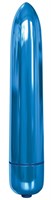 Голубая гладкая вибропуля Rocket Bullet - 8,9 см. - фото 165549