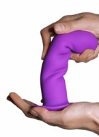 Фиолетовый фаллоимитатор двойной плотности Hitsens 3 - 17,7 см. - фото 1337572