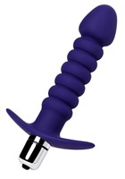 Фиолетовый анальный вибратор Condal - 14 см. - фото 183394