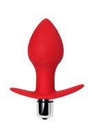 Красная анальная вибровтулка Glam - 9,7 см. - фото 1405828